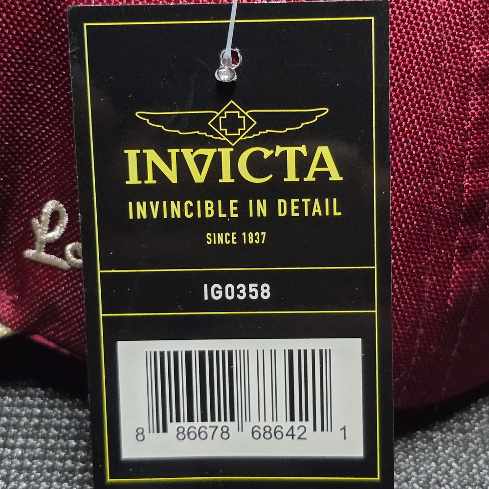 Invicta Men's BBSD Adjustable Fashion Snapback Hat/Cap Maroon/Beige - Picture 7 of 7